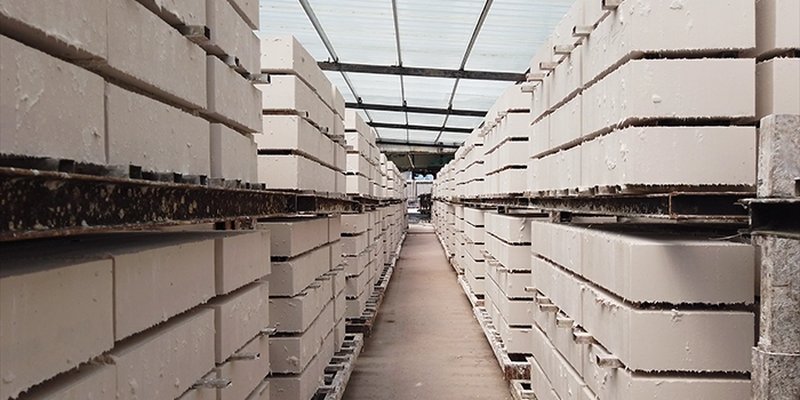 Calcium silicate pre-formed pipe insulation sections